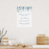 Irgendetwas Blue Wisteria Brautparty Welcome Sign Poster (Küche)