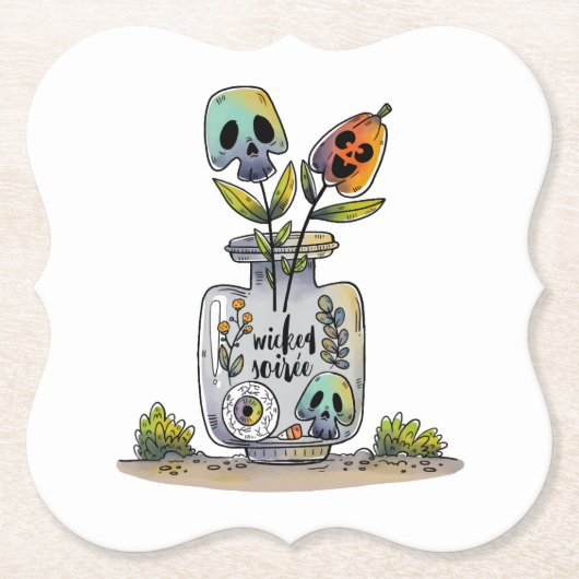 Irgendetwas, das Halloween-Party Paper Untersetzer (Vorderseite)