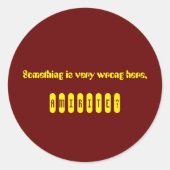 Irgendetwas stimmt nicht, amirites Sticker (Vorderseite)