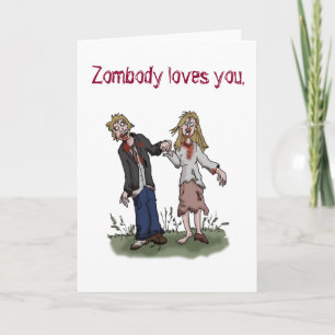 Irgendjemand liebt dich - Zombie-Liebes-Grußkarte. Karte