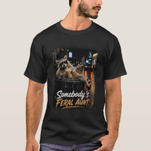 Irgendjemandes Wilde Tante Waschbär Eiskaffee Tant T-Shirt
