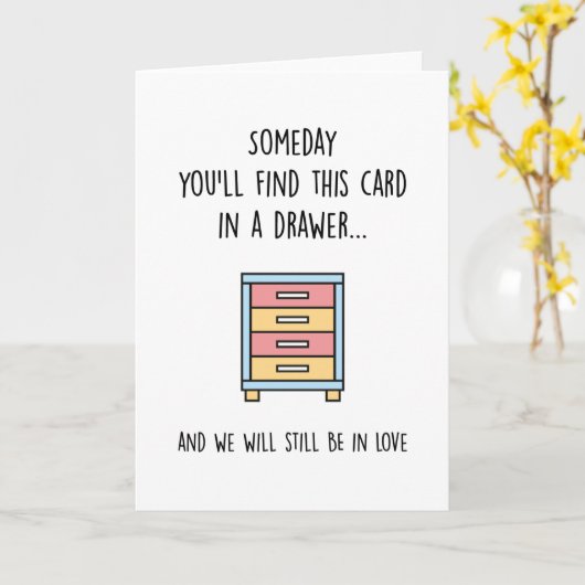 Irgendwann diese Karte finden | Witziges Jubiläum (Gelbe Blume)