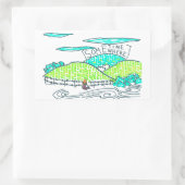 Irgendwann Rechteckiger Aufkleber (Tasche)