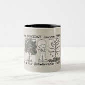 Irgendwann Zweifarbige Tasse (Mittel)
