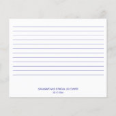 Irgendwas blaues Hydrangea-Brautparty-Rezept (Rückseite)