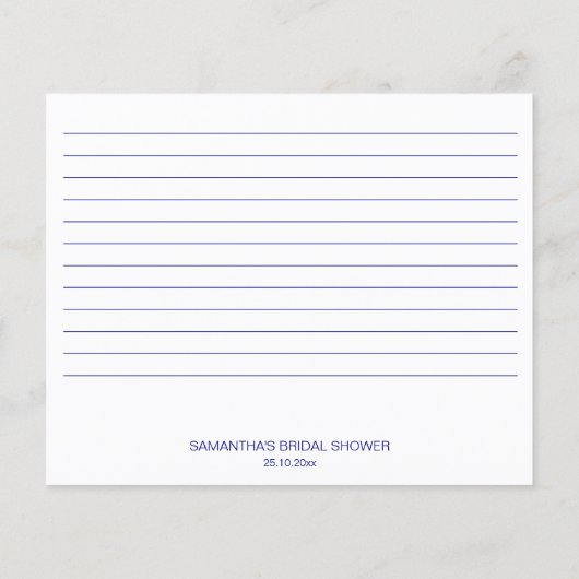 Irgendwas blaues Hydrangea-Brautparty-Rezept (Rückseite)