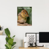 Irgendwas riecht nach Text-Chipmunk Poster (Heimbüro)