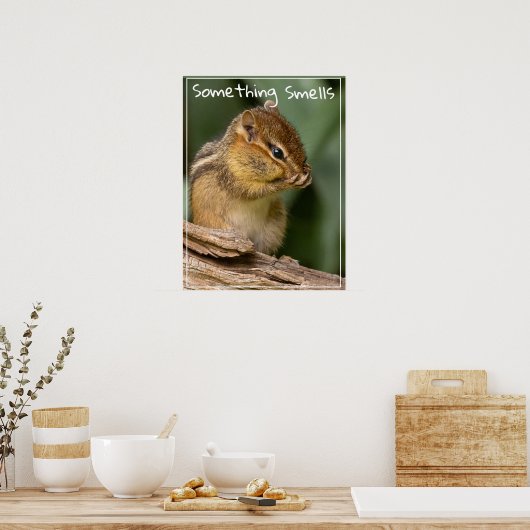 Irgendwas riecht nach Text-Chipmunk Poster (Küche)
