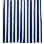 Irgendwelche Farbe-und weißenvertikalen Streifen Duschvorhang (Vorderseite)