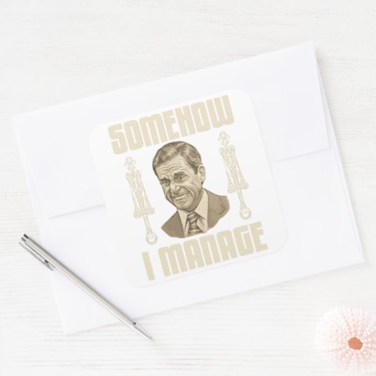 Irgendwie managte ich quadratischer aufkleber (Umschlag)