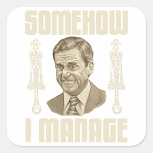 Irgendwie managte ich quadratischer aufkleber