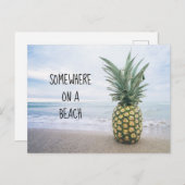 Irgendwo auf einer Strandpostkarte Postkarte (Vorne/Hinten)