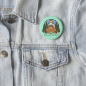 Irgendwo da draußen Kawaii Bigfoot Berg Button (Beispiel)
