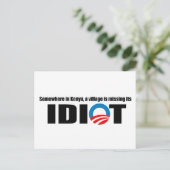 Irgendwo in Kenia ist ein Dorf seinem Idioten verm Postkarte (Stehend Vorderseite)