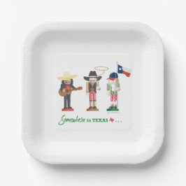 "Irgendwo in Texas", Texas Nussknacker Geschenk Ta Pappteller