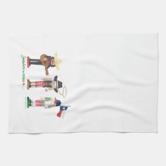 "Irgendwo in Texas", Texas Nutcrackers Geschirrtuch (Horizontal)