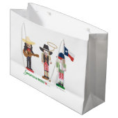 "Irgendwo in Texas", Texas Nutcrackers Große Geschenktüte (Vorderseite Schrägansicht)