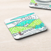 Irgendwo / Irgendwann doodle Getränkeuntersetzer (Linke Seite)