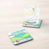 Irgendwo / Irgendwann doodle Getränkeuntersetzer (Rechte Seite)