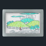 Irgendwo / Irgendwann zeichnend Cartoon Traum Rechteckige Gürtelschnalle<br><div class="desc">Ist Gras auf der anderen Seite wirklich grüner? Wer kann entscheiden,  auf welcher Seite Sie sind?</div>