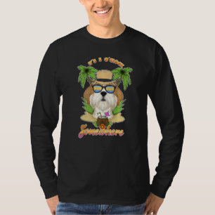 Irgendwo ist es 5 Uhr - Trinkender Shih Tzu T-Shirt