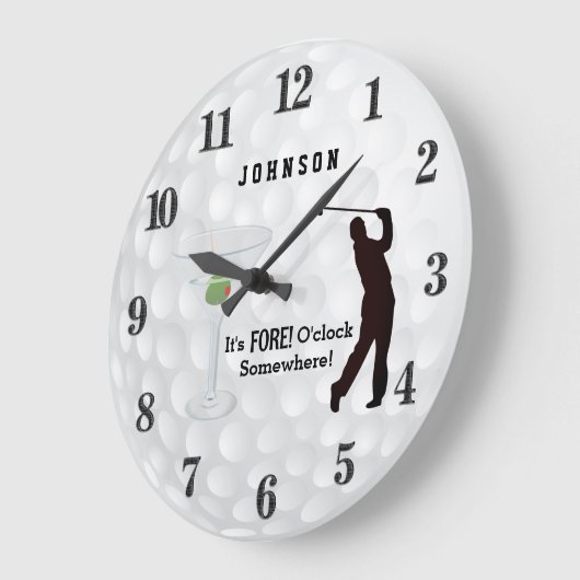 Irgendwo ist es vor O'clock Große Wanduhr (Winkel)