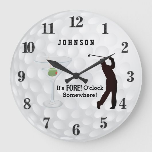 Irgendwo ist es vor O'clock Große Wanduhr (Vorderseite)