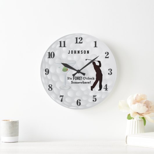 Irgendwo ist es vor O'clock Große Wanduhr (Zuhause)