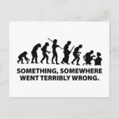 Irgendwo ist irgendetwas schrecklich falsch gelauf postkarte (Vorderseite)