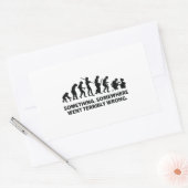 Irgendwo ist irgendetwas schrecklich falsch gelauf rechteckiger aufkleber (Umschlag)