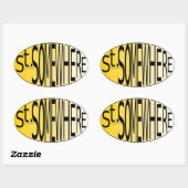 Irgendwo Ovaler Aufkleber (Blatt)