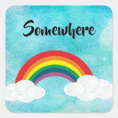 Irgendwo Quadratischer Aufkleber (Vorderseite)