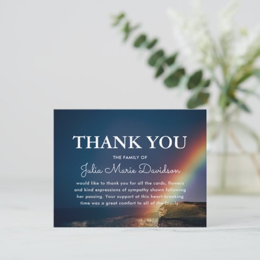 Irgendwo über dem Regenbogen | Beerdigung Danke (Stehend Vorderseite)