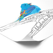 Irgendwo über dem Regenbogen Bluebird Print Fotodruck (Ecke)