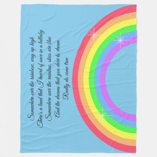Irgendwo über dem Regenbogen Fleecedecke (Vorderseite)