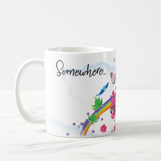 Irgendwo über dem Regenbogen Kaffeetasse (Links)