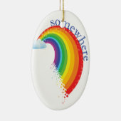 Irgendwo über dem Regenbogen Keramik Ornament (Rechts)