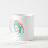 Irgendwo über dem Regenbogen Moderne Chic-Farben Kaffeetasse (Vorderseite Links)