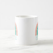 Irgendwo über dem Regenbogen Moderne Chic-Farben Kaffeetasse (Mittel)