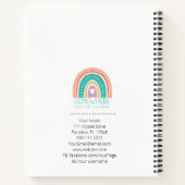 Irgendwo über dem Regenbogen Moderne Chic-Farben Notizblock (Rückseite)