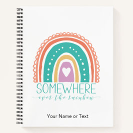 Irgendwo über dem Regenbogen Moderne Chic-Farben Notizblock