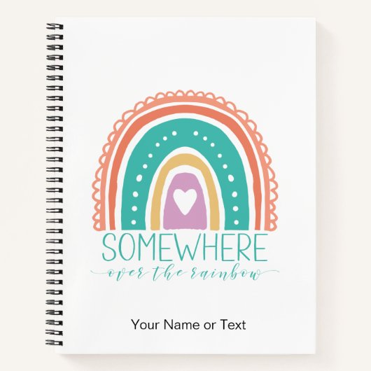 Irgendwo über dem Regenbogen Moderne Chic-Farben Notizblock (Vorderseite)