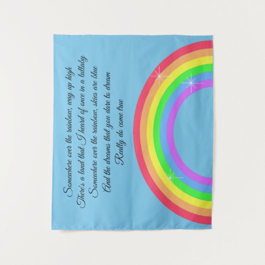 Irgendwo über dem Regenbogen Wandteppich (Vorderseite)