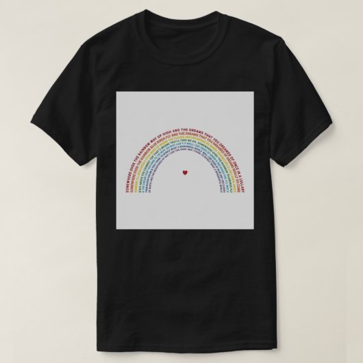 Irgendwo über dem Regenbogenkissen T-Shirt (Design vorne)
