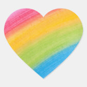 irgendwo über den Regenbogenaufklebern Herz-Aufkleber (Vorderseite)