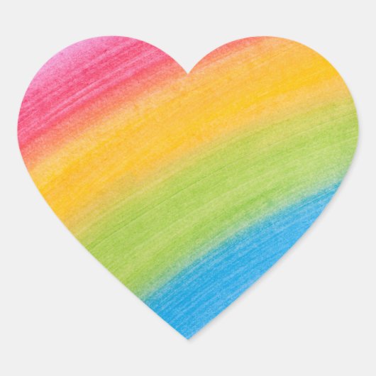 irgendwo über den Regenbogenaufklebern Herz-Aufkleber (Vorderseite)