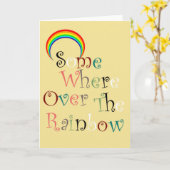 Irgendwo über der Regenbogen-Gruß-Karte Karte (Gelbe Blume)
