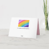 irgendwo über der Regenbogengrußkarte Karte (Rückseite)