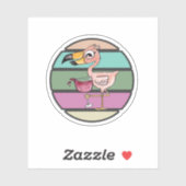 Irgendwo um 5 Uhr rosa Flamingo Aufkleber (Blatt)