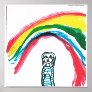 Irgendwo unter einem Regenbogen-Druck Poster